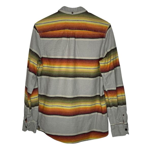 Deus Ex Machina Albie Shirt Men’s Grey Large Button Down Stripe Southwestern - Picture 2 of 3